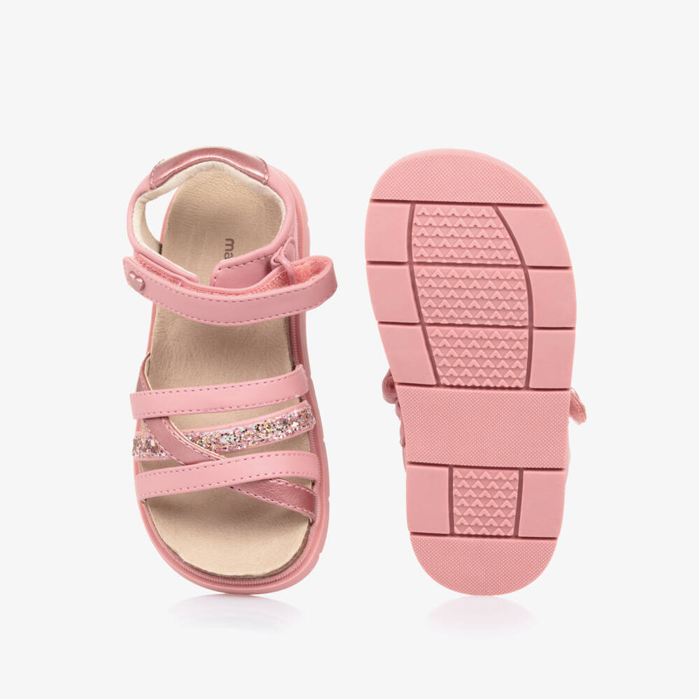 Mayoral-Girls Pink Strappy Faux Leather Sandals | Childrensalon