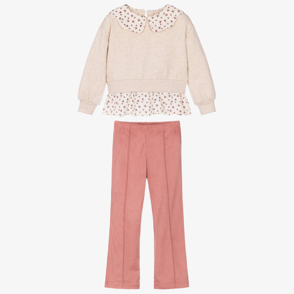 Mayoral-Girls Pink Sweater & Leggings Set | Childrensalon