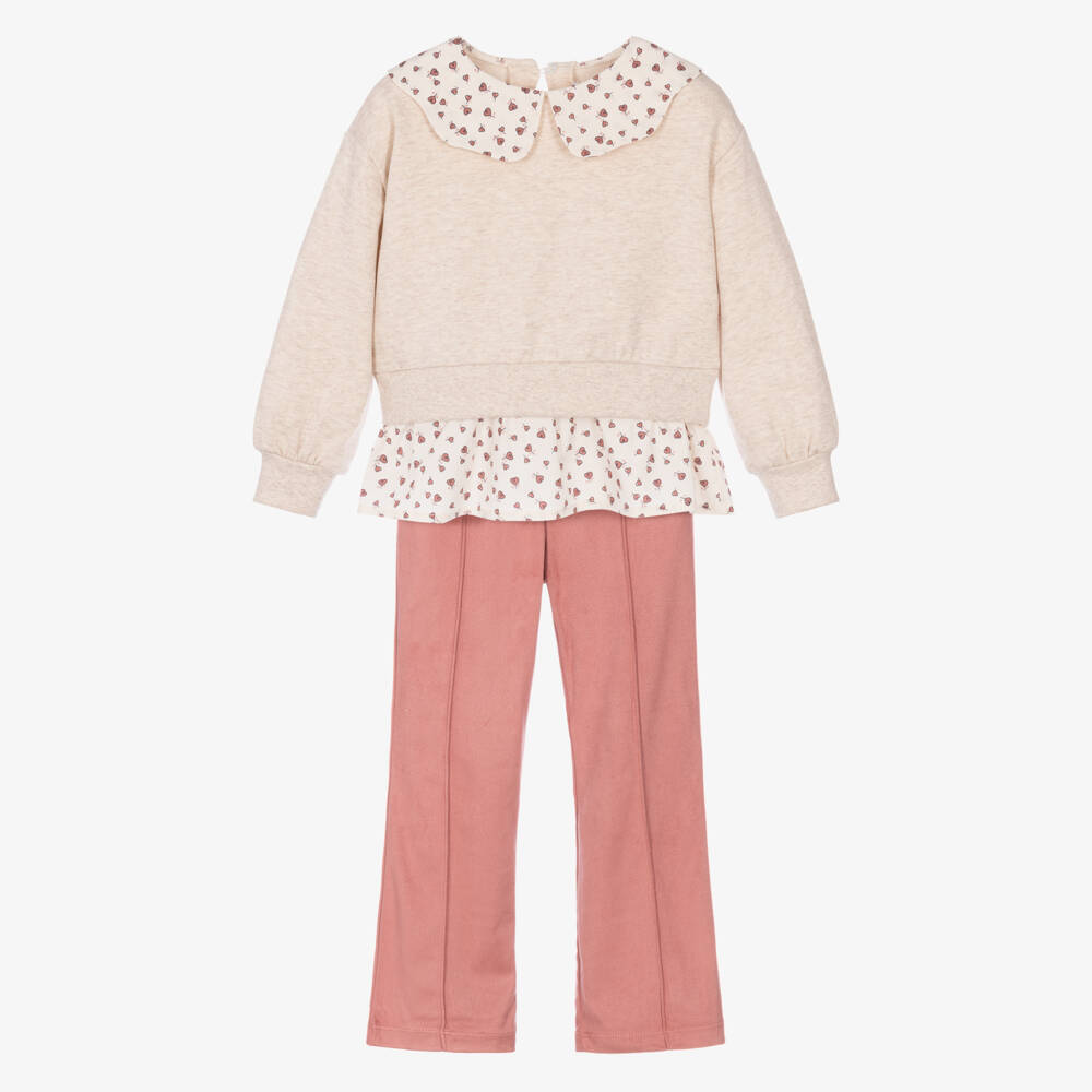 Mayoral-Girls Pink Sweater & Leggings Set | Childrensalon