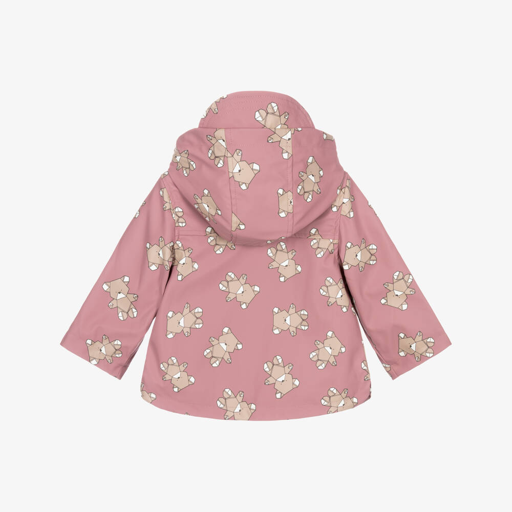 Mayoral-Girls Pink Teddy Bear Raincoat | Childrensalon