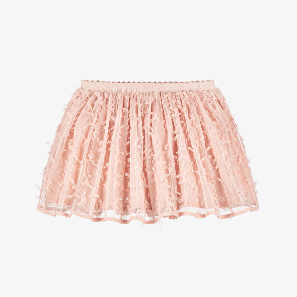 Mayoral-Girls Pink Tulle Skirt with Bow Detail | Childrensalon