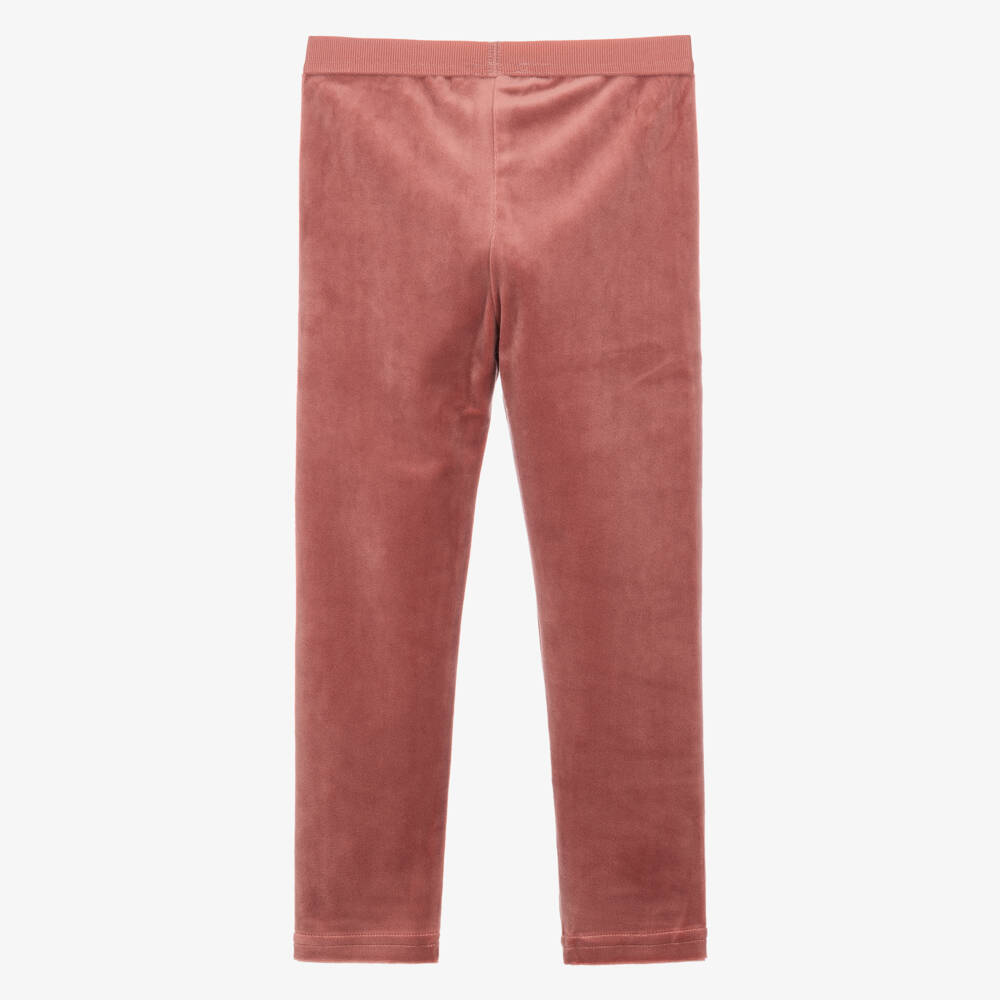 Mayoral-Girls Pink Velour Leggings | Childrensalon