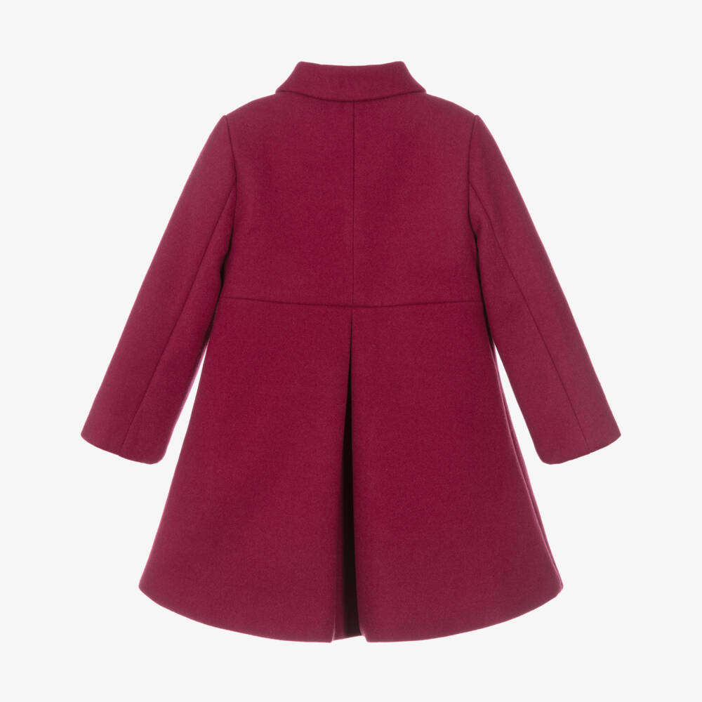 Mayoral-Girls Raspberry Red Traditional Coat | Childrensalon