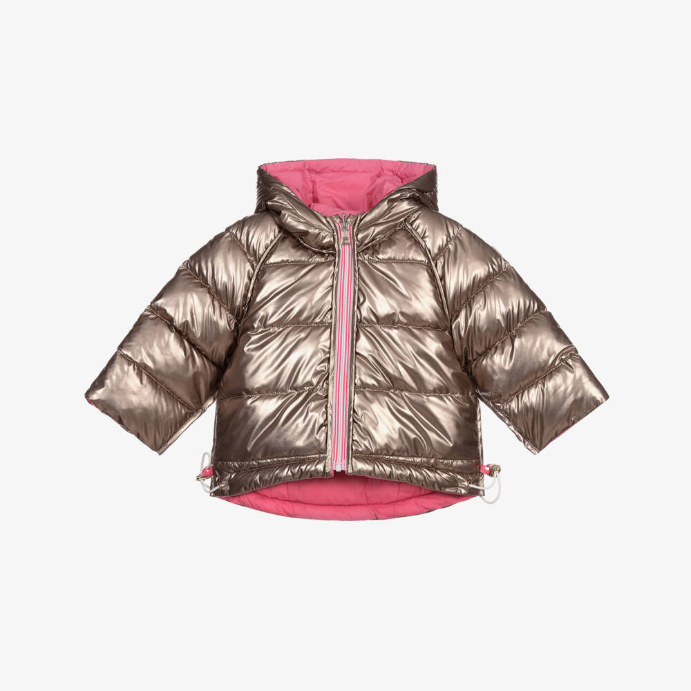 Mayoral- Girls Reversible Puffer Coat | Childrensalon
