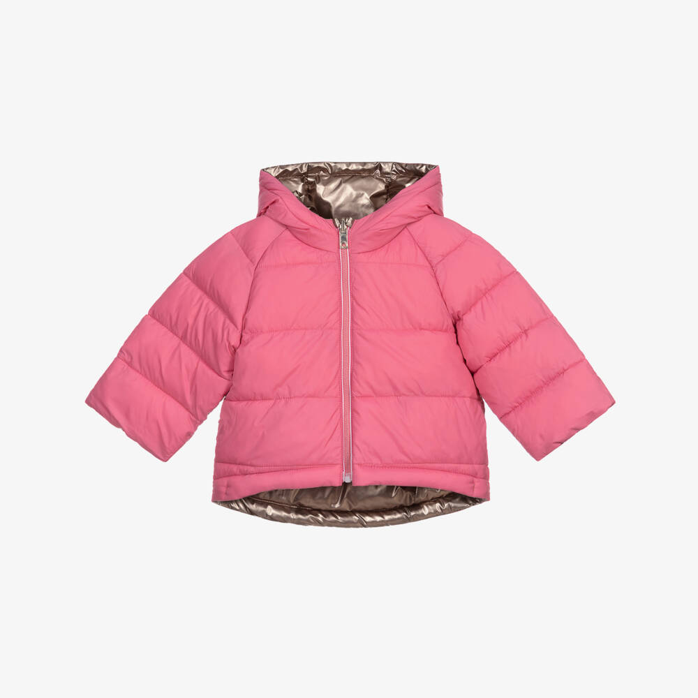 Mayoral- Girls Reversible Puffer Coat | Childrensalon
