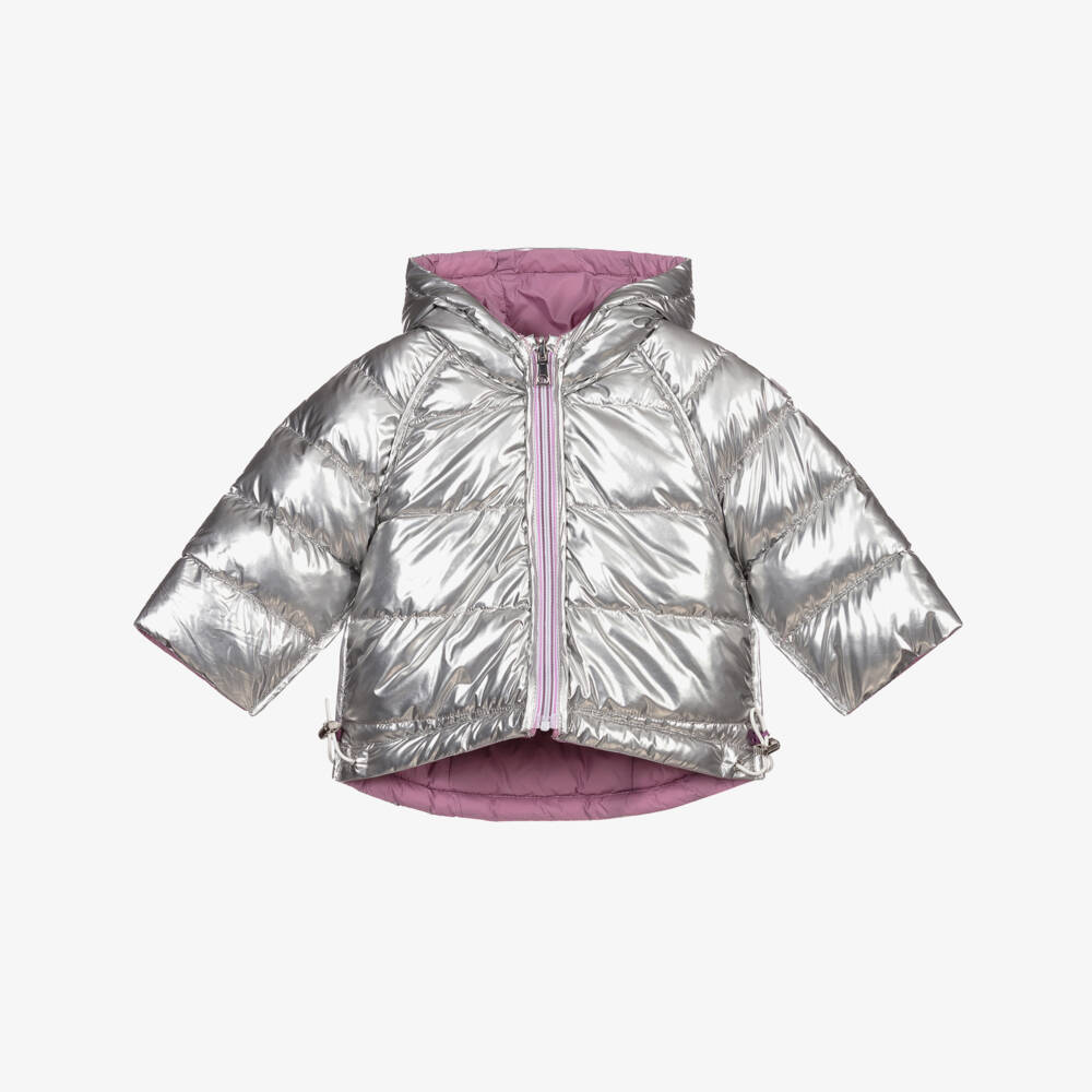 Mayoral-Girls Reversible Puffer Coat | Childrensalon