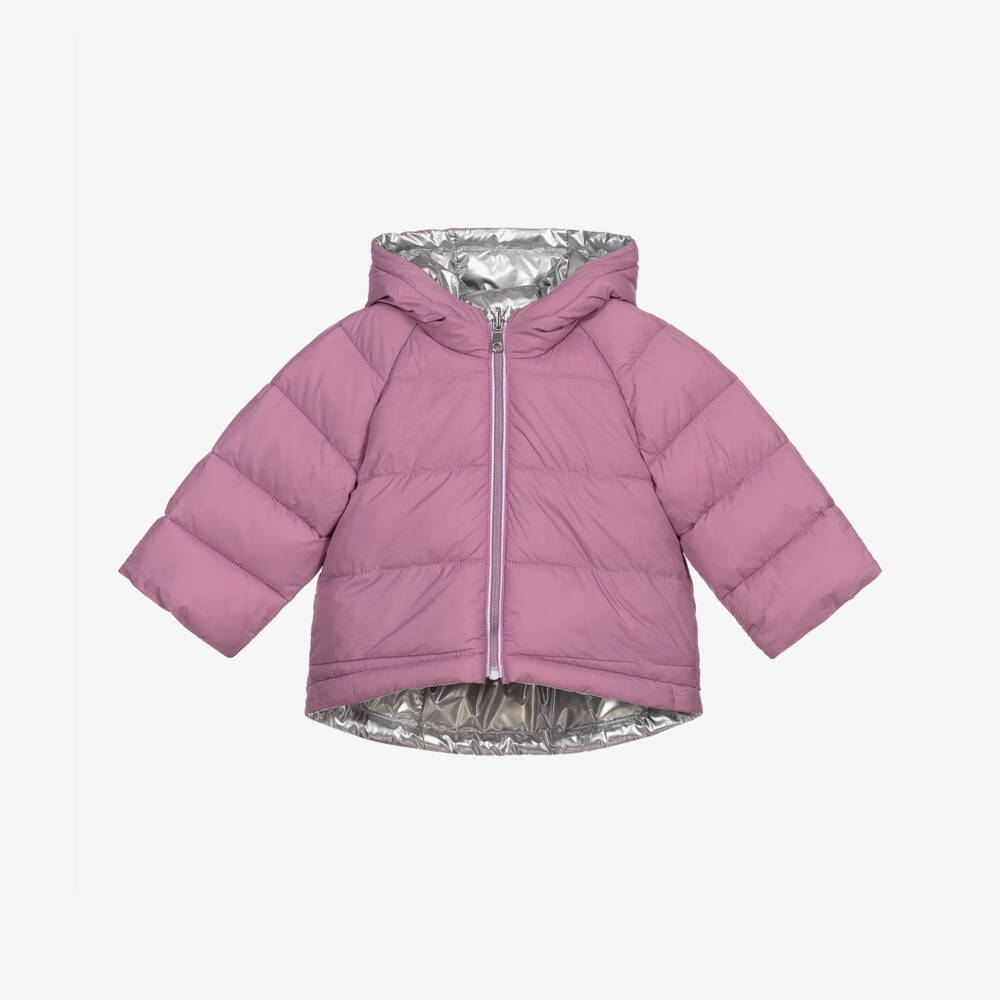 Mayoral-Girls Reversible Puffer Coat | Childrensalon
