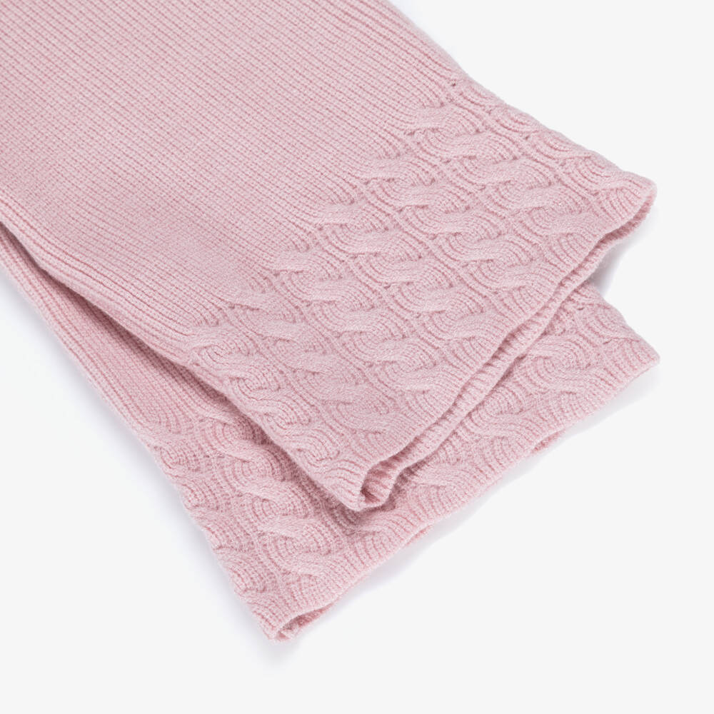 Mayoral-Розовый трикотажный комплект с брюками для девочек | Childrensalon