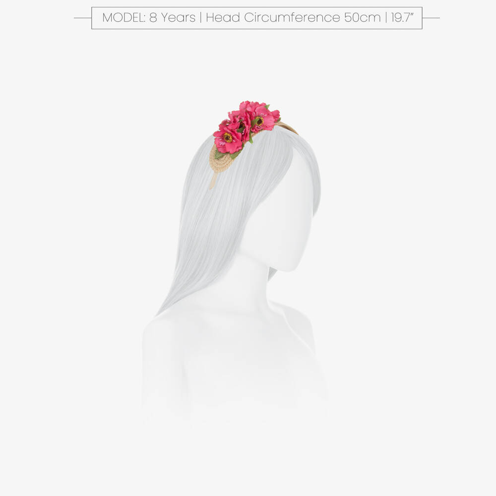 Mayoral-Girls Vibrant Pink Flower Hairband | Childrensalon