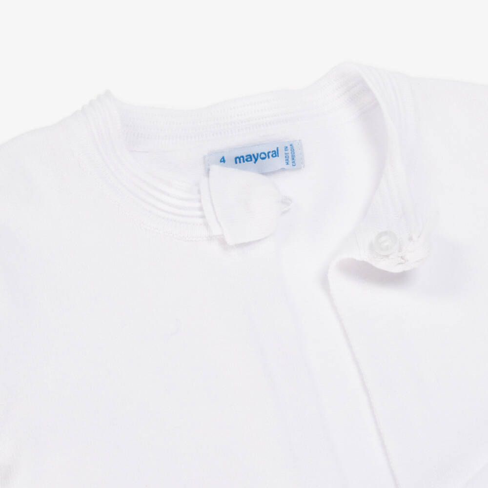 Mayoral-Girls White Cotton Cardigan | Childrensalon