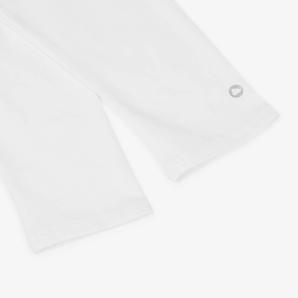 Mayoral-Girls White Cotton Jersey Leggings | Childrensalon