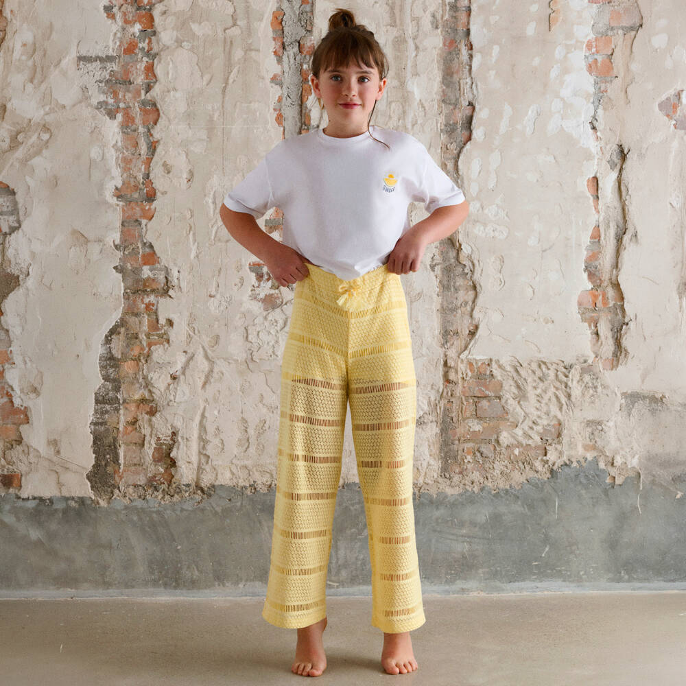 Mayoral-Girls White Cotton Lemonade Print T-Shirt | Childrensalon