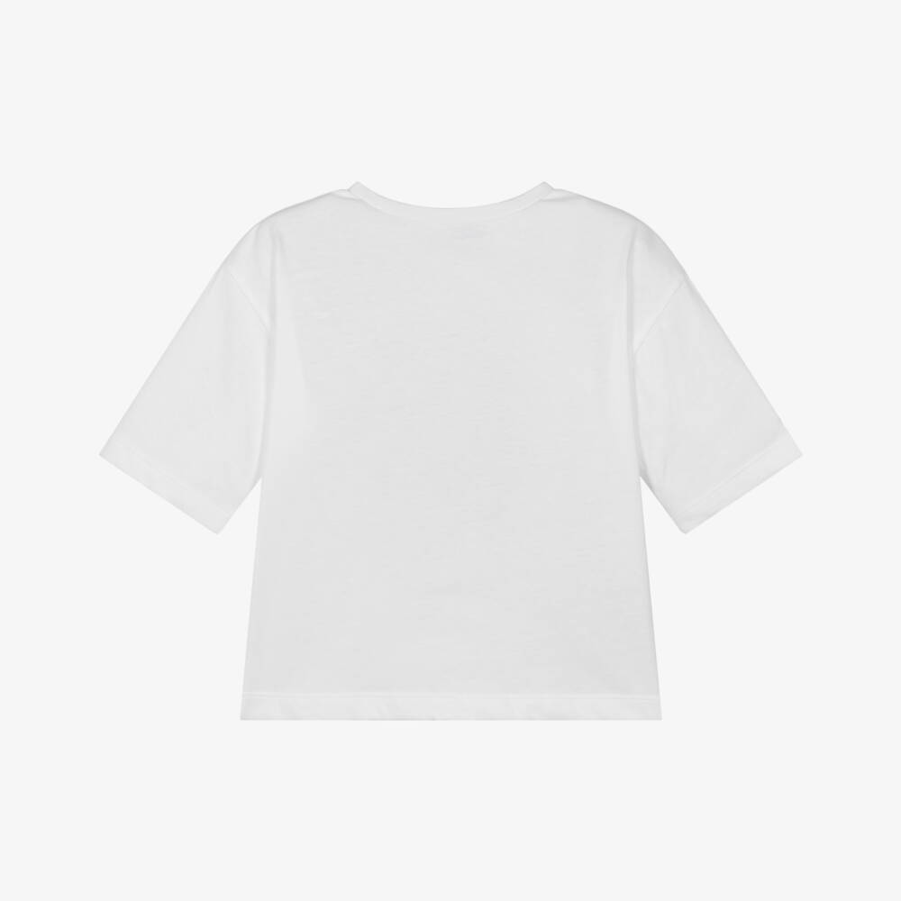 Mayoral-Girls White Cotton T-Shirt with Calipso Fruit Print | Childrensalon