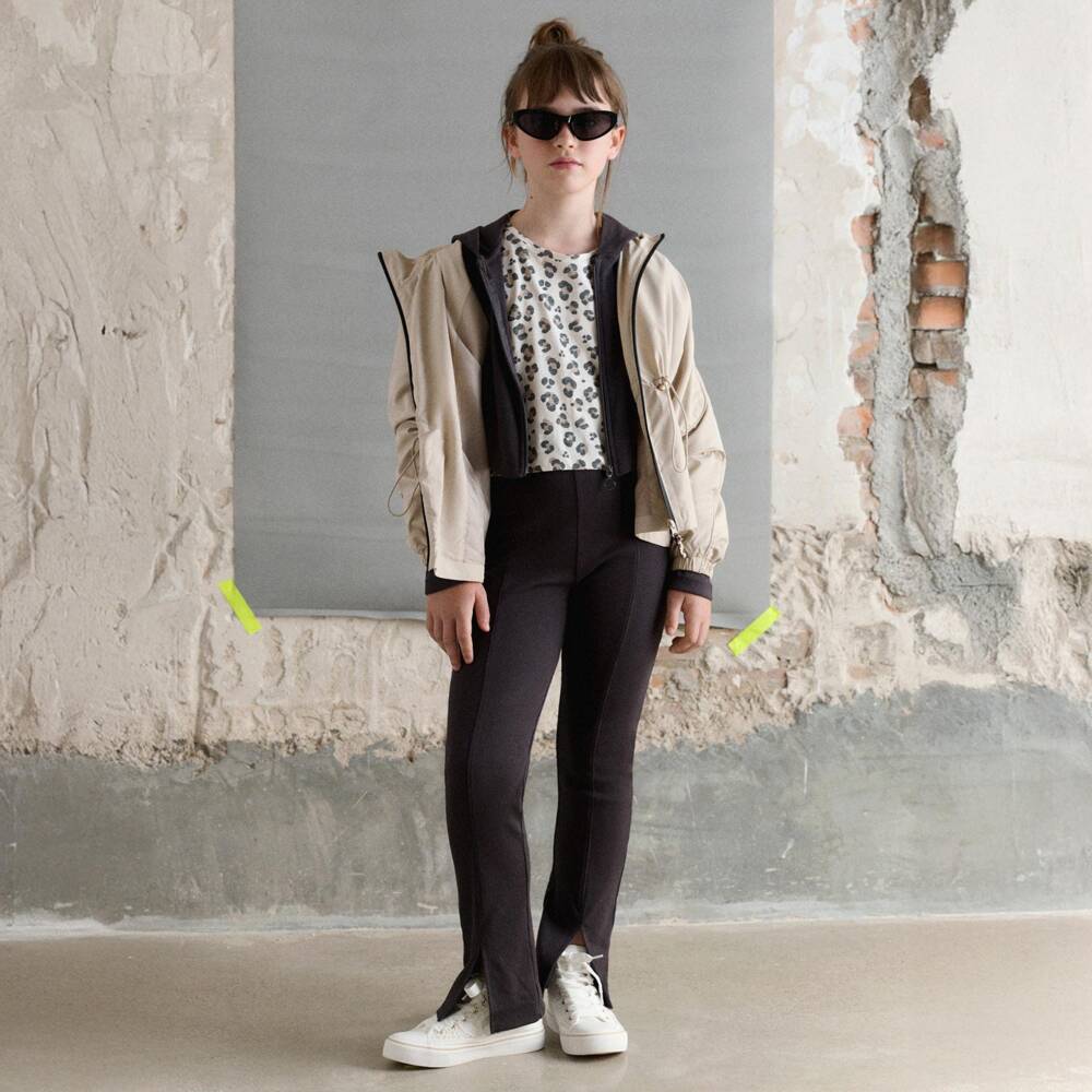 Mayoral-Girls White Embroidered Hight-Top Trainers | Childrensalon