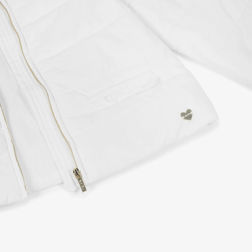 Mayoral-Girls White Padded Jacket | Childrensalon
