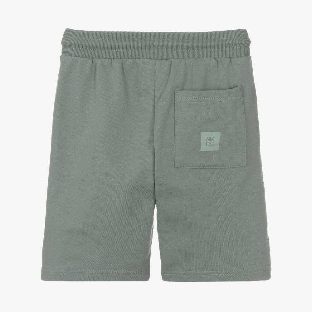Mayoral Nukutavake-Boys Green Cotton Jersey Drawstring Shorts | Childrensalon