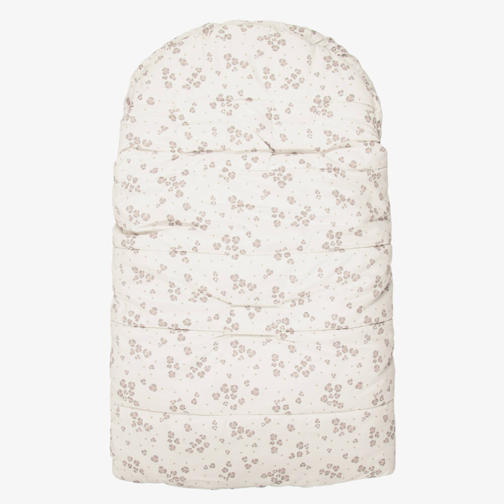 Mayoral-Ivory & Beige Floral Print Baby Nest (70cm) | Childrensalon