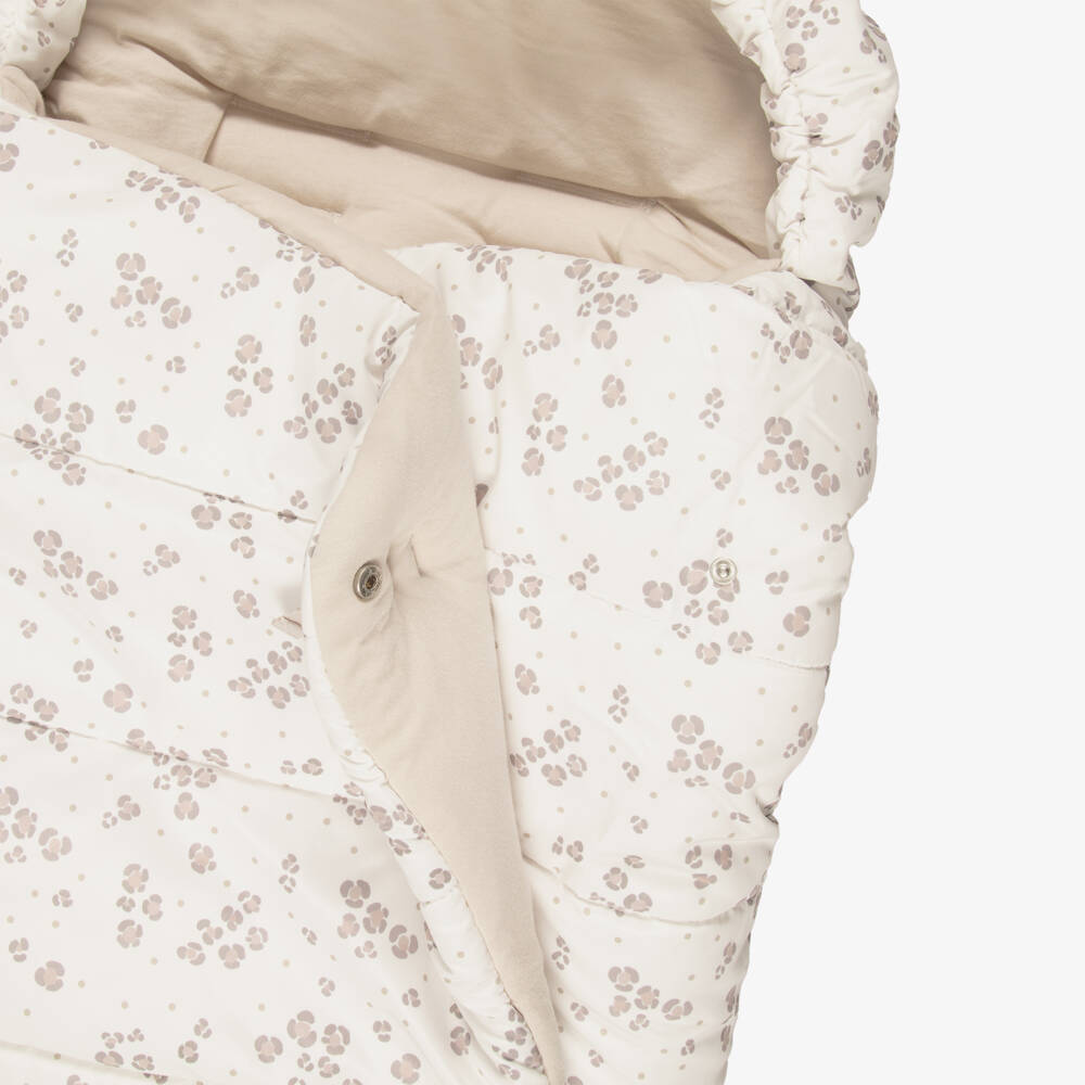 Mayoral-Ivory & Beige Floral Print Baby Nest (70cm) | Childrensalon