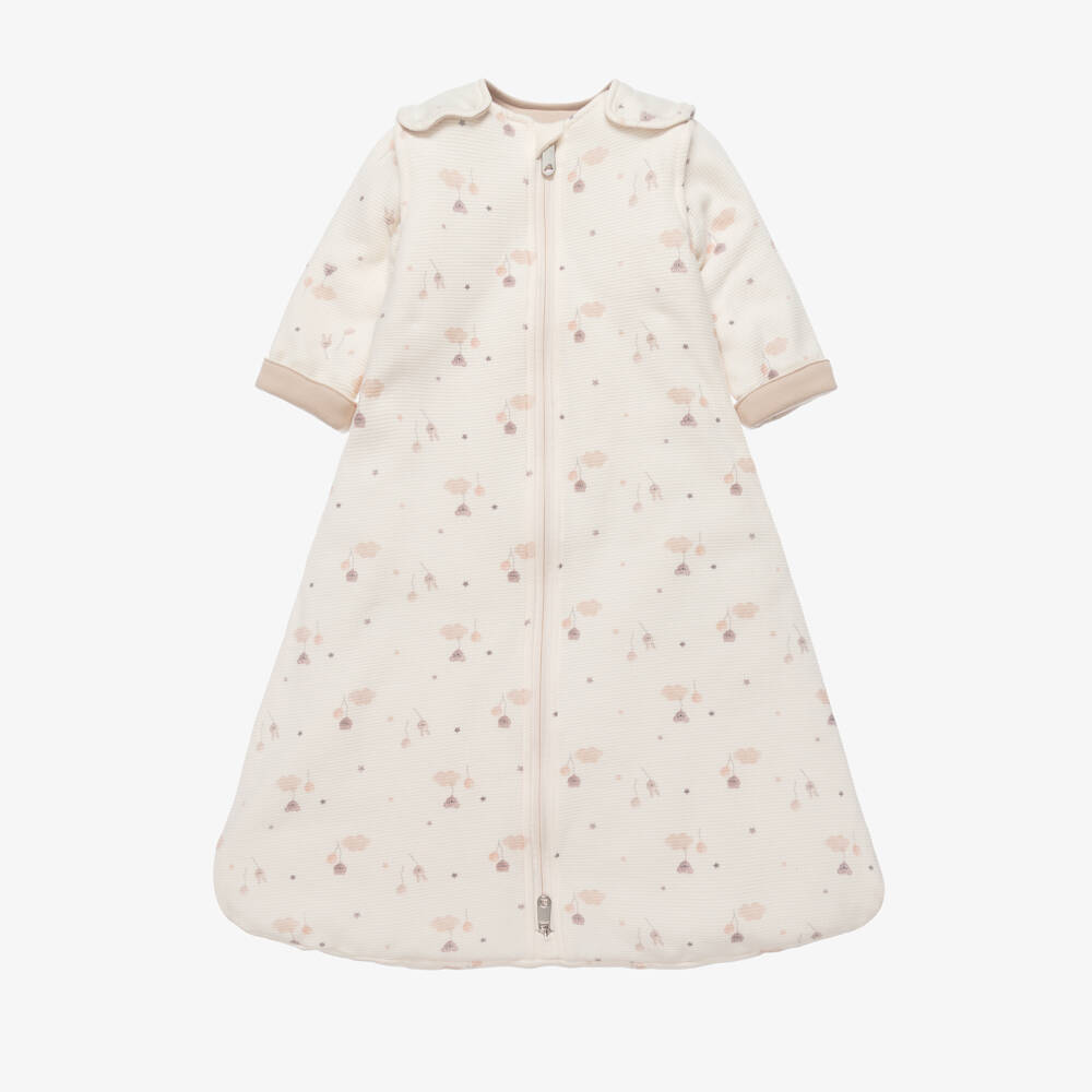 Mayoral Newborn-Ivory Cotton Baby Sleeping Bag with Detachable Sleeves | Childrensalon