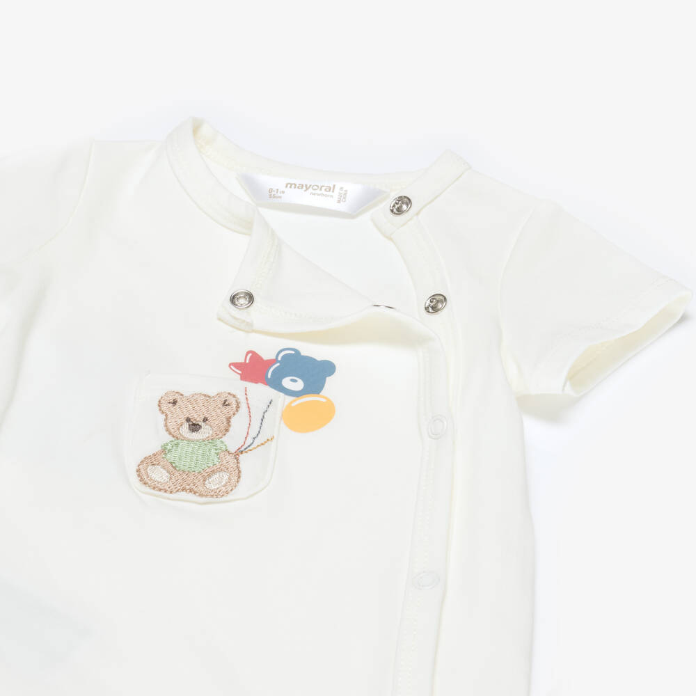 Mayoral Для новорожденных-Ivory Cotton Jersey Baby Shorties (2 Pack) | Childrensalon