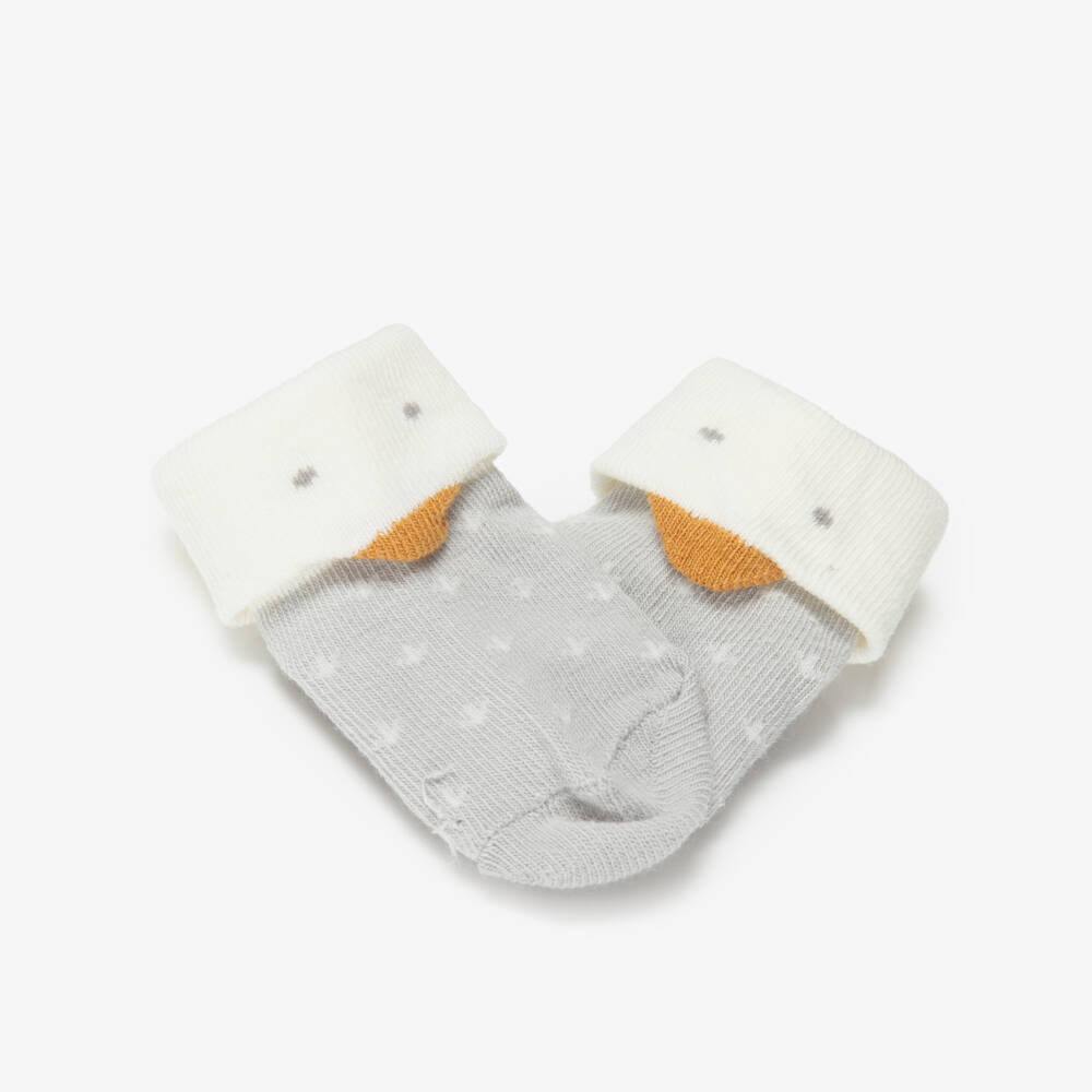 Mayoral Newborn-Ivory Cotton Jersey Duck Babysuit Set | Childrensalon