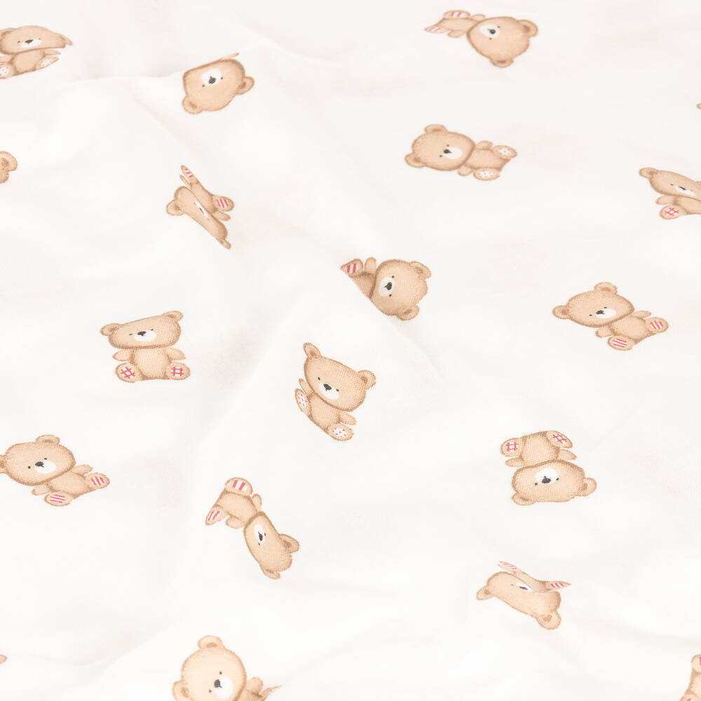 Mayoral-Ivory Cotton Teddy Bear Swaddle (114cm) | Childrensalon