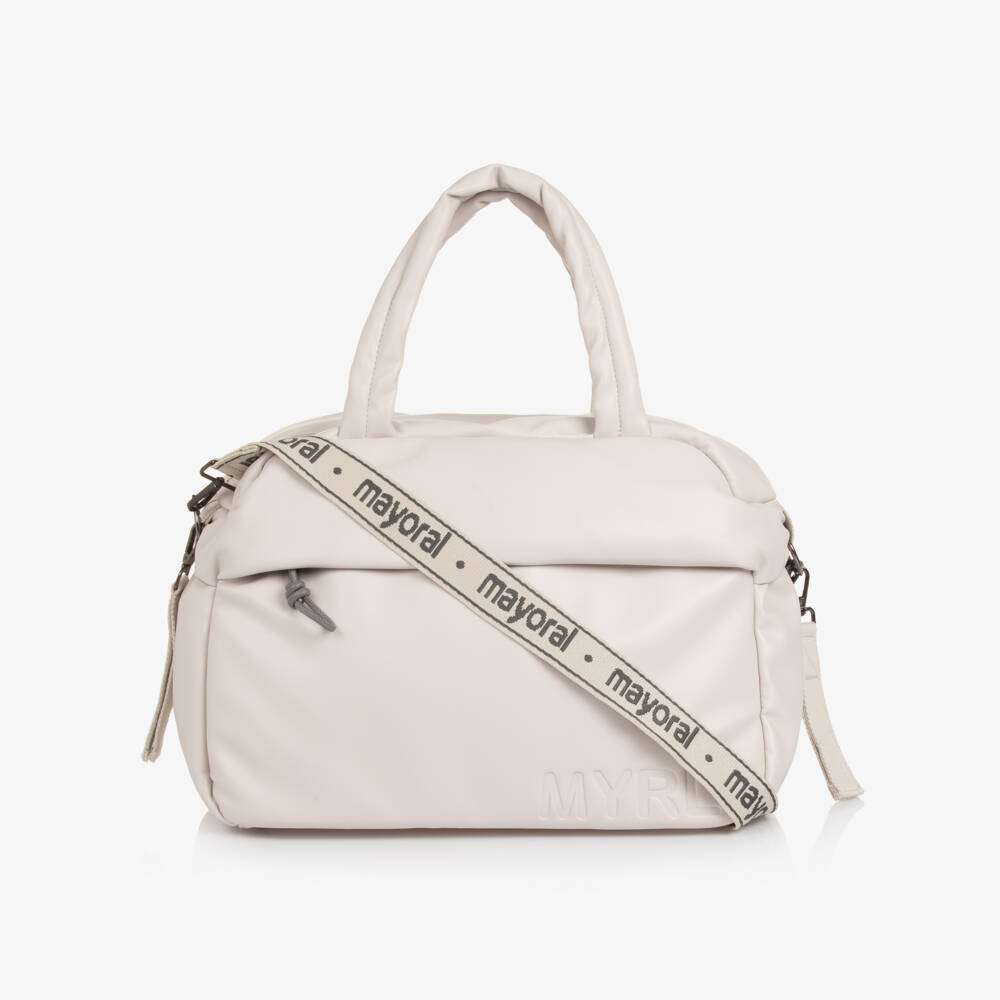 Mayoral Для новорожденных-Пеленальная сумка кремовая из искусственной кожи (44см) | Childrensalon