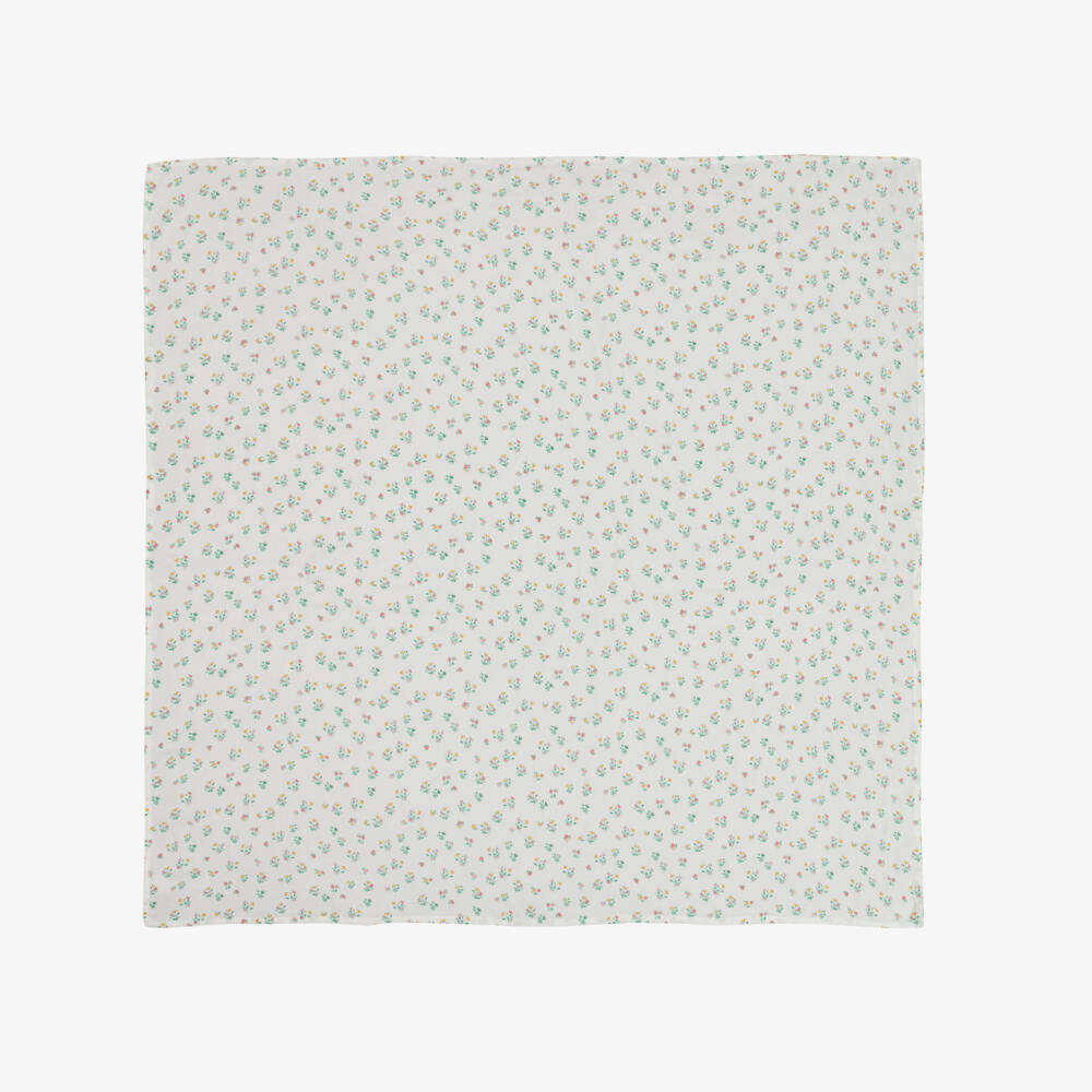 Mayoral Newborn-Ivory Floral Swaddle (114cm) | Childrensalon