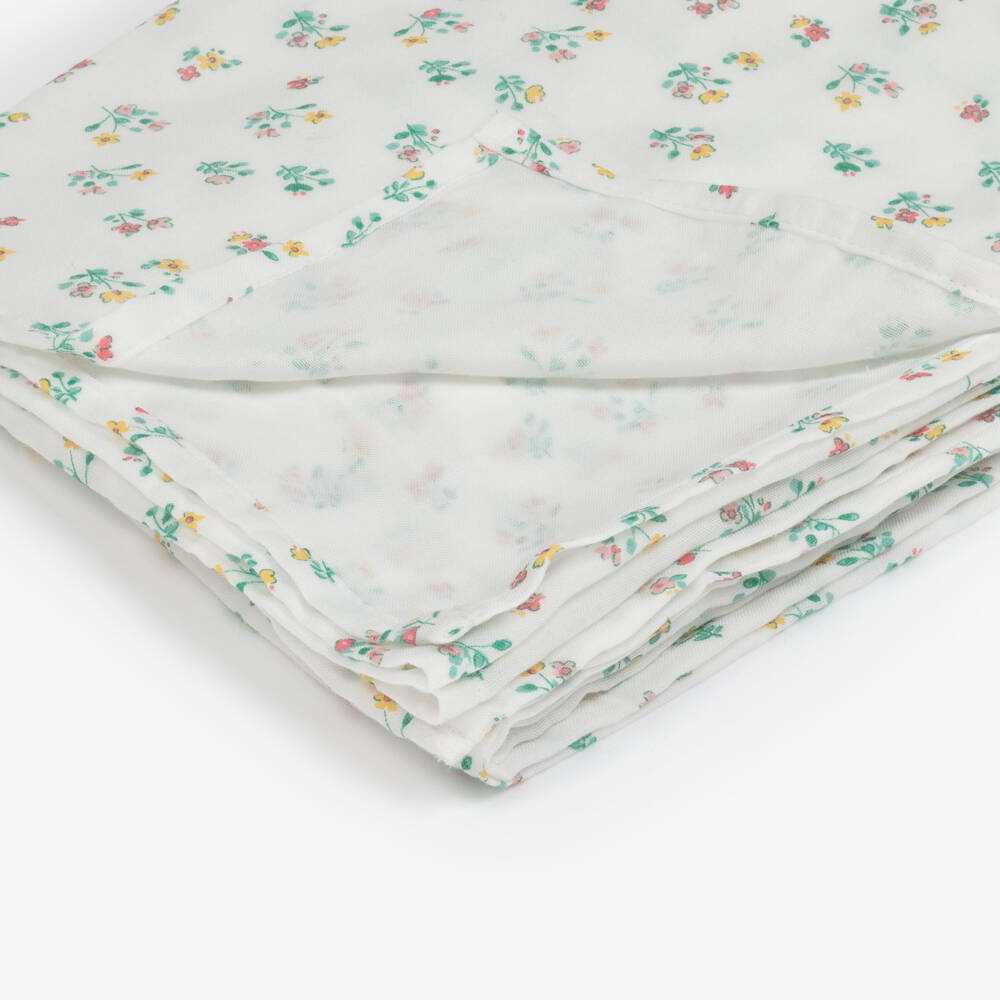 Mayoral Newborn-Ivory Floral Swaddle (114cm) | Childrensalon