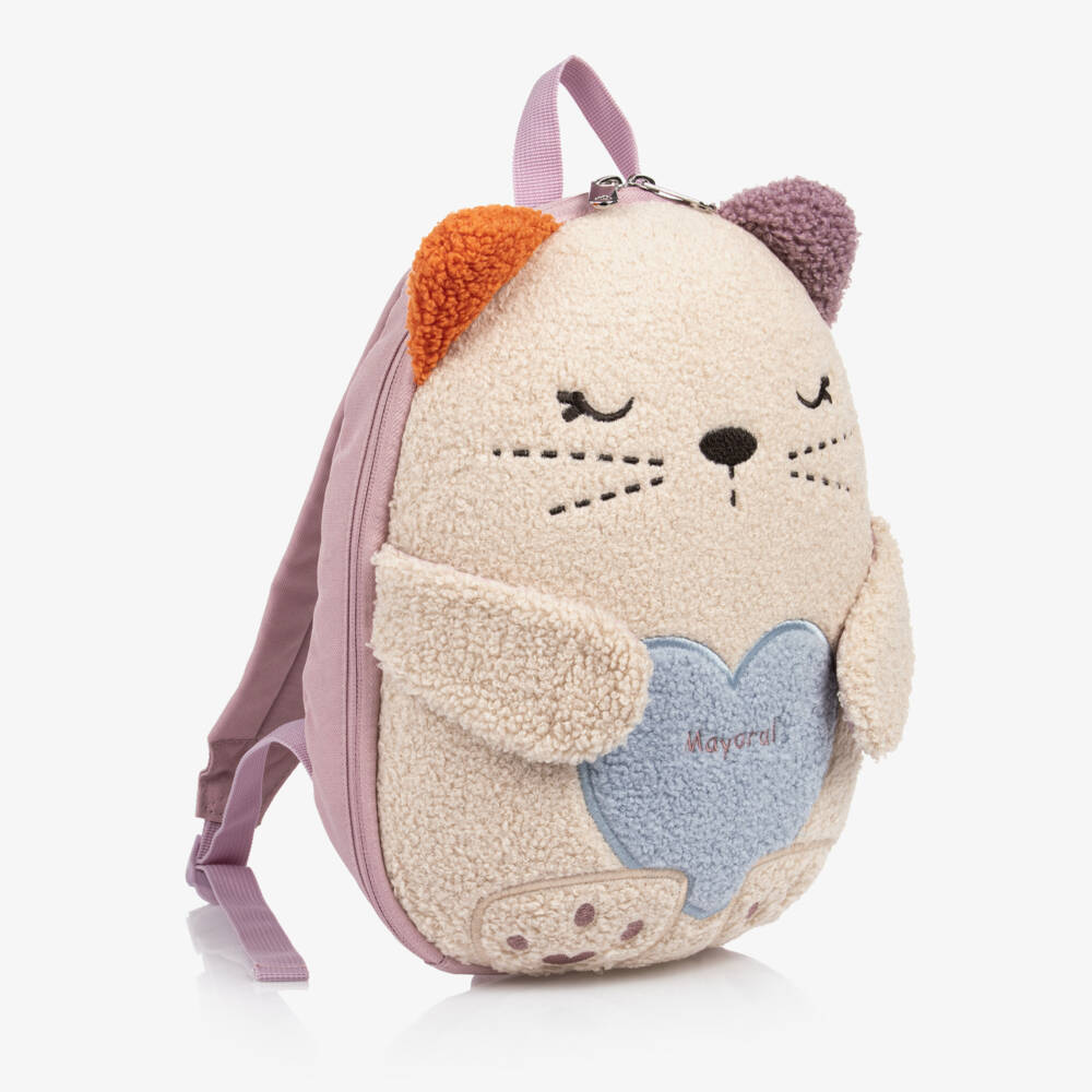 Mayoral Newborn-Ivory Kitty Cat Backpack (29cm) | Childrensalon