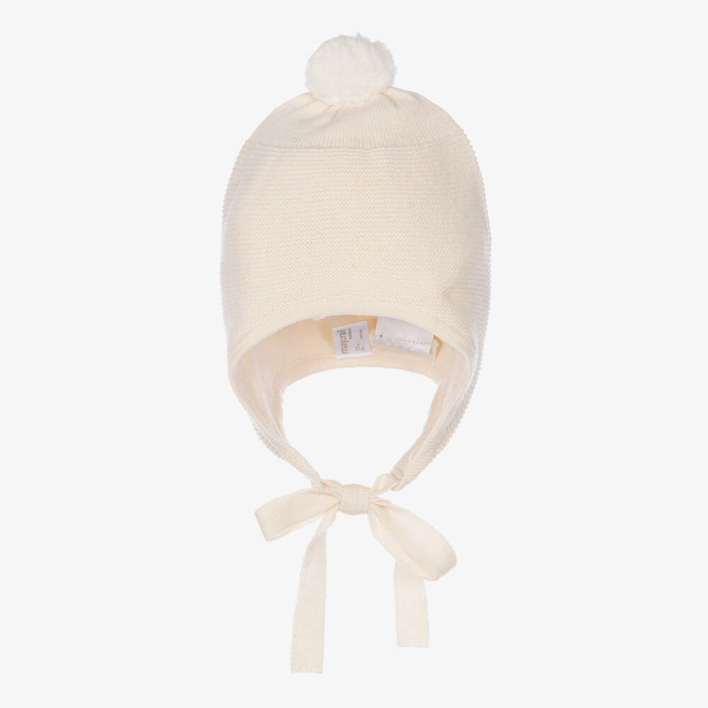 Mayoral- Ivory Knitted Baby Coat & Hat Set | Childrensalon