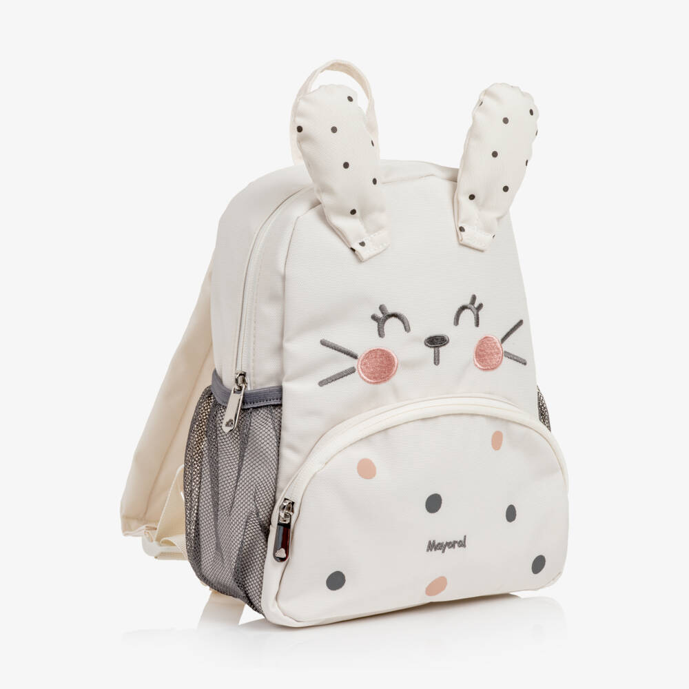 Mayoral Newborn-Ivory Spotty Rabbit Backpack (27cm) | Childrensalon
