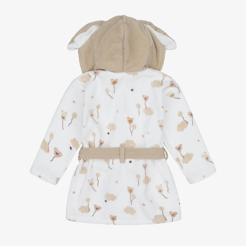 Mayoral Для новорожденных-Ivory Towelling Baby Bathrobe with Bunny Hood | Childrensalon