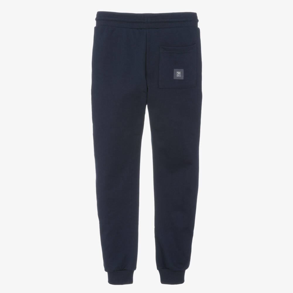 Mayoral Nukutavake-Boys Navy Blue Drawstring Jersey Joggers | Childrensalon