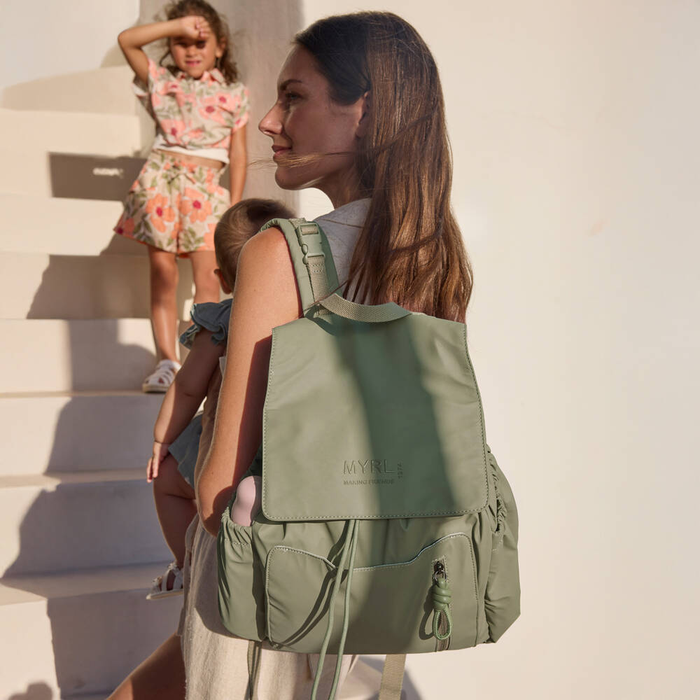 Mayoral Для новорожденных-Olive Green Changing Backpack (38cm) | Childrensalon