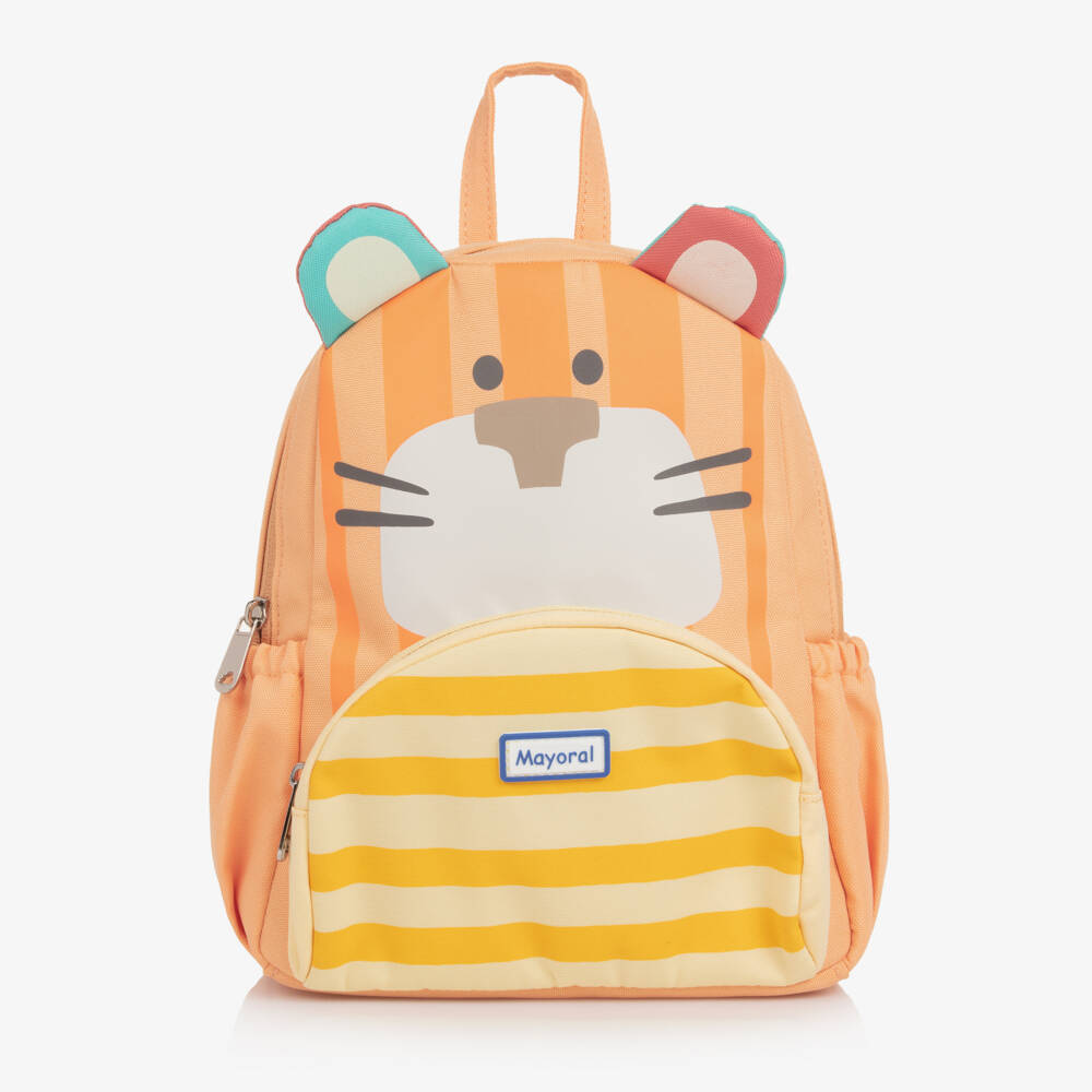 Mayoral Newborn-Orange Canvas Tiger Backpack (27cm) | Childrensalon
