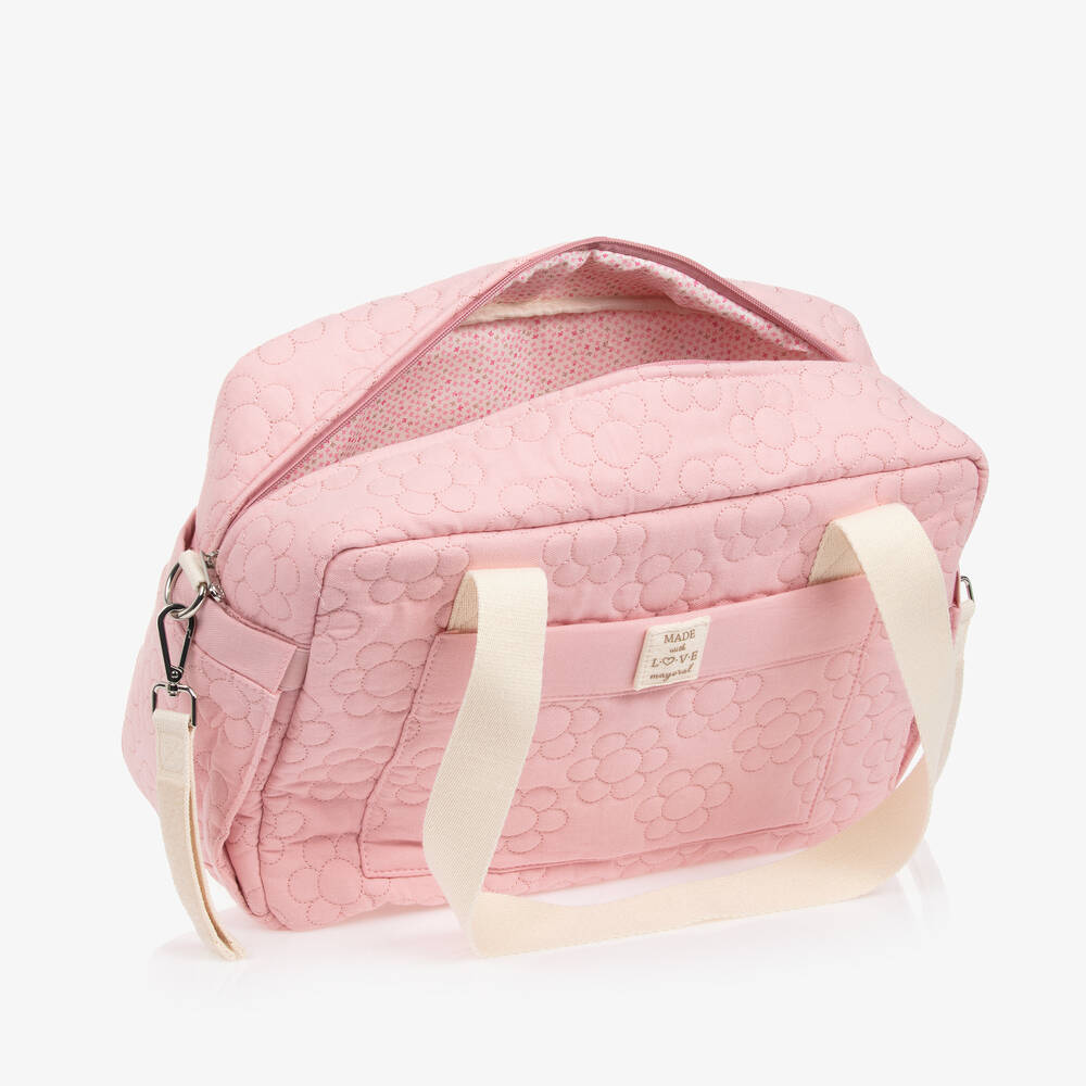 Mayoral-Pink Cotton Changing Bag (37cm) | Childrensalon