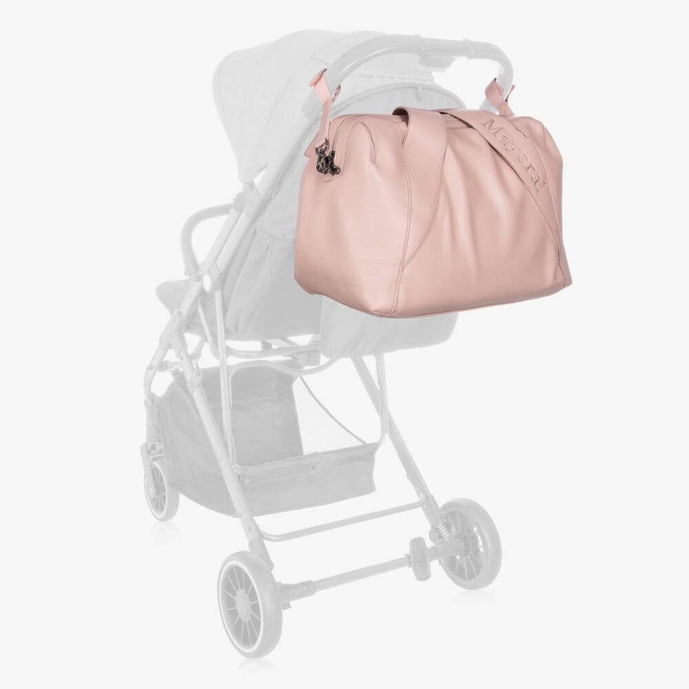 Mayoral Newborn-Pink Faux Leather Baby Changing Bag (43cm) | Childrensalon
