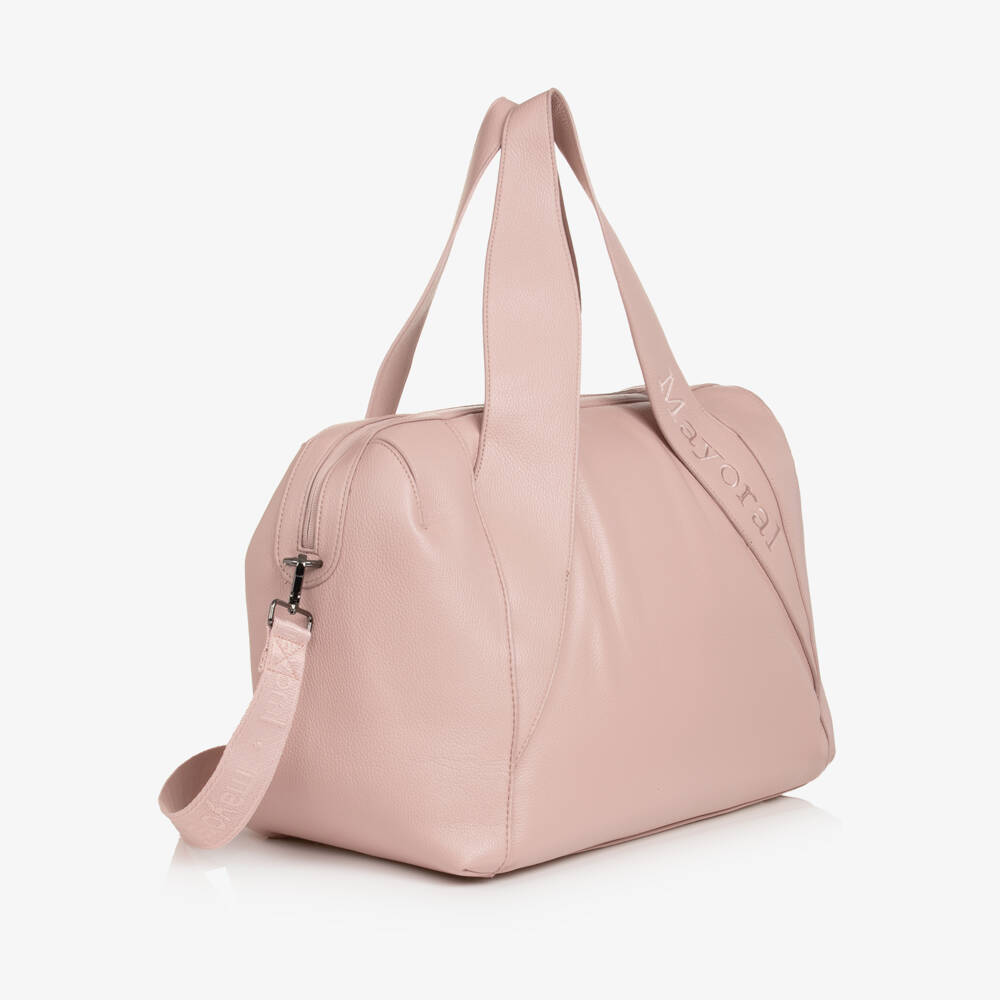 Mayoral Newborn-Pink Faux Leather Baby Changing Bag (43cm) | Childrensalon