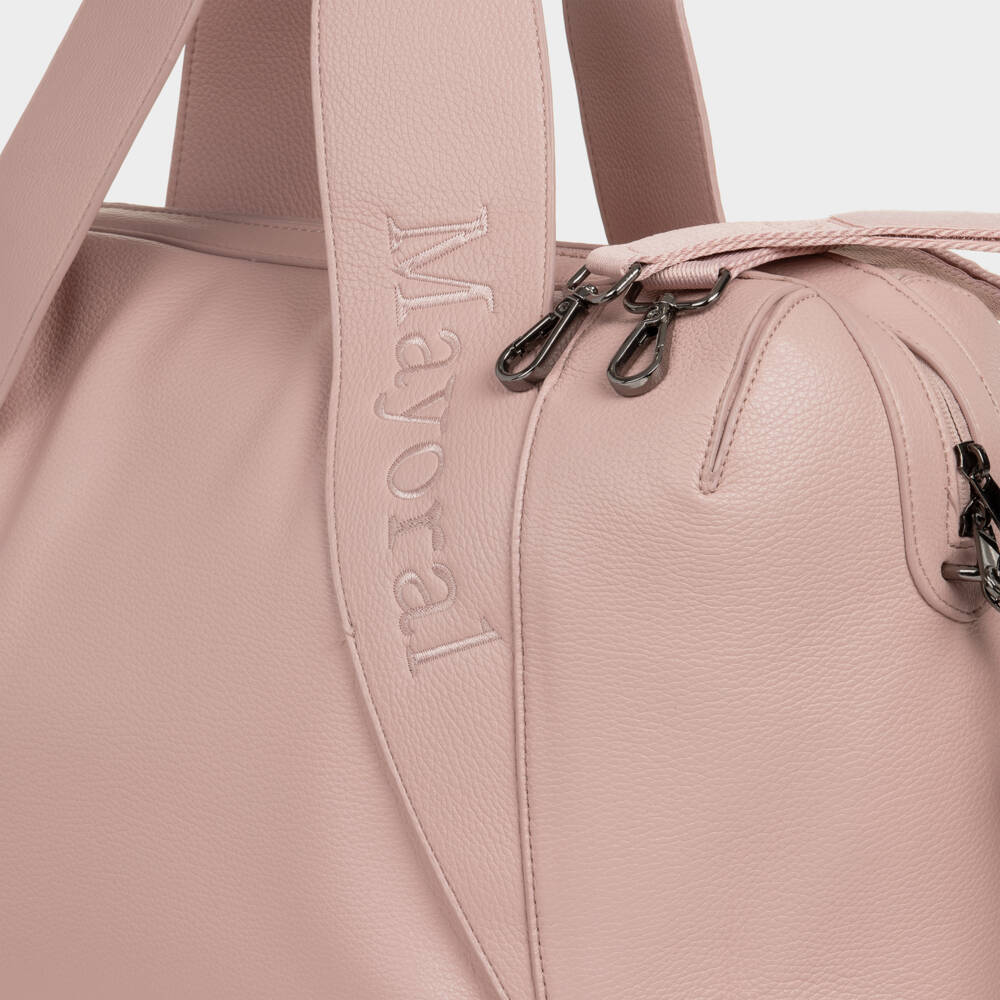 Mayoral Newborn-Pink Faux Leather Baby Changing Bag (43cm) | Childrensalon