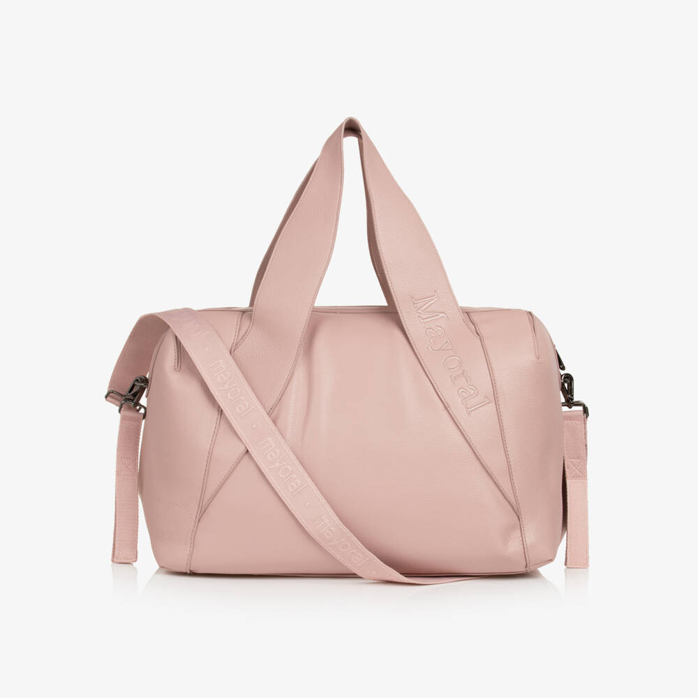 Mayoral Newborn-Pink Faux Leather Baby Changing Bag (43cm) | Childrensalon