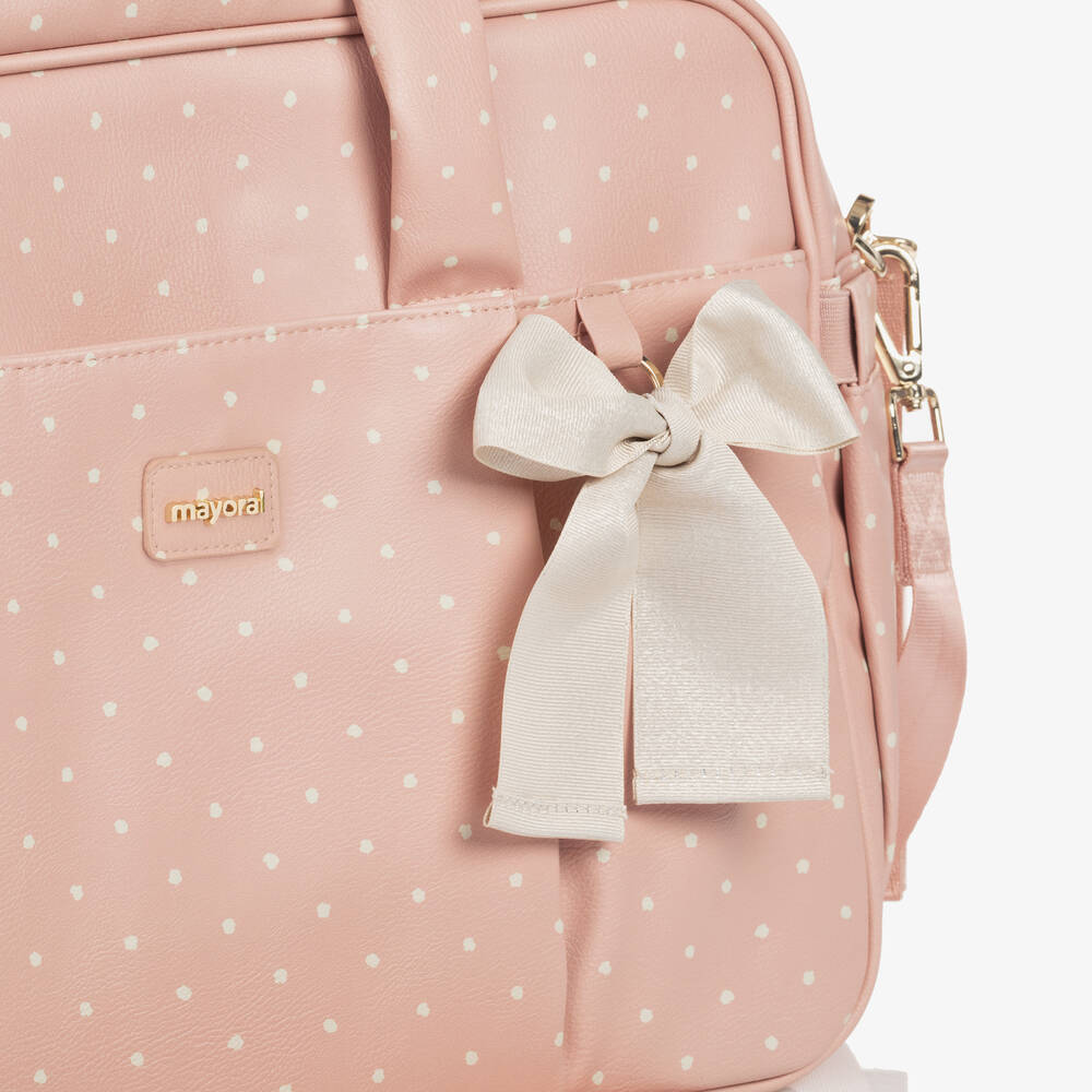 Mayoral-حقيبة تغيير الحفاضات جلد صناعي لون زهري (48 سم) | Childrensalon