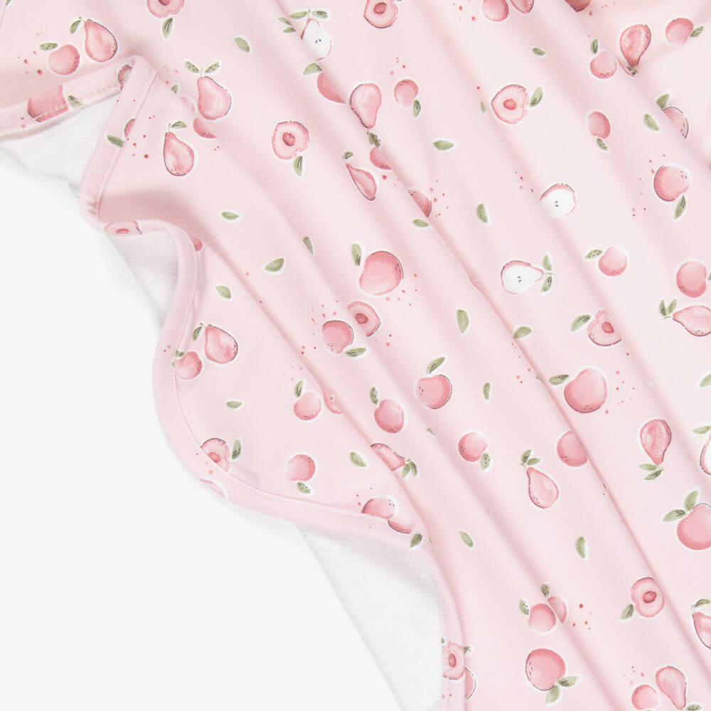 Mayoral Newborn-Pink Jersey Blanket with Peach & Pear Prints (90cm) | Childrensalon