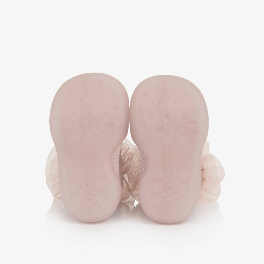 Mayoral Для новорожденных-Pink Non-Slip Baby Slipper Socks | Childrensalon