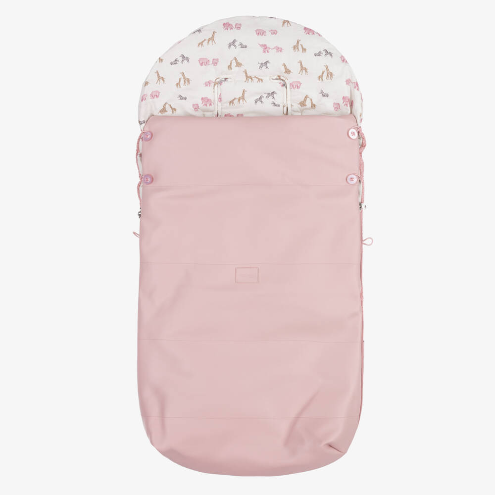 Mayoral Для новорожденных-Конверт для ног розовый с принтом животных сафари (100см) | Childrensalon