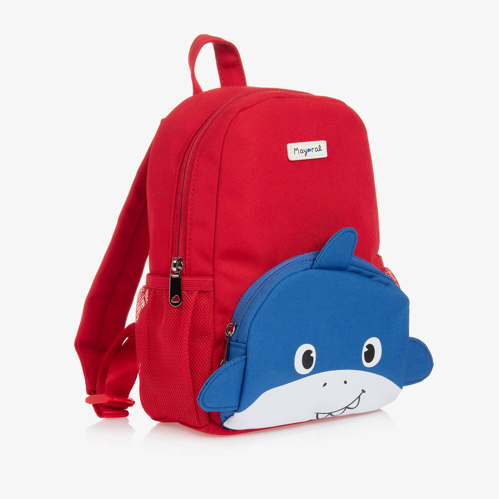 Mayoral-Red Shark Backpack (26cm) | Childrensalon
