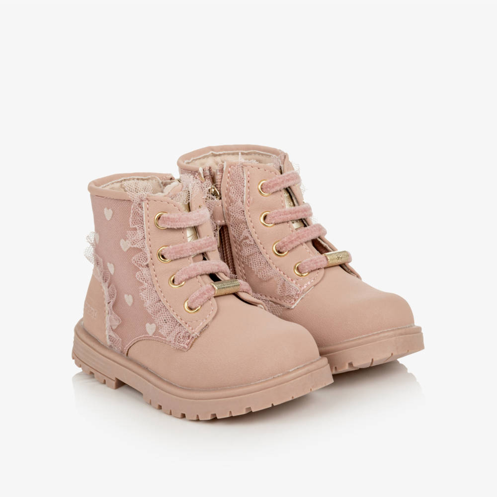 Mayoral-Toddler Girls Rose Pink Ankle Boots | Childrensalon