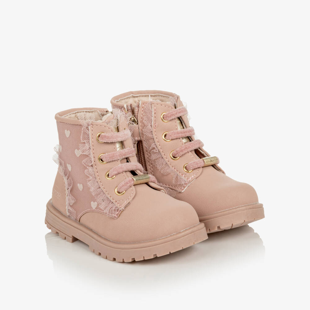 Mayoral-Toddler Girls Rose Pink Ankle Boots | Childrensalon