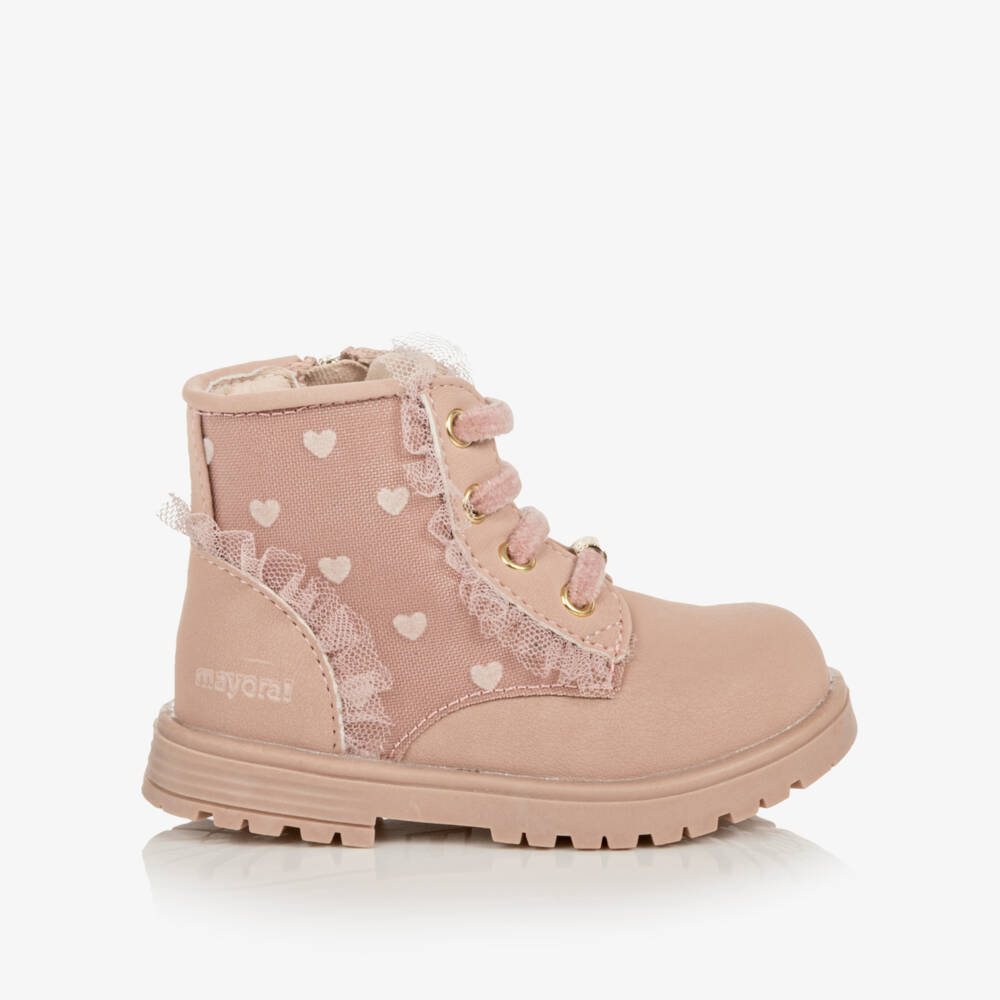 Mayoral-Toddler Girls Rose Pink Ankle Boots | Childrensalon