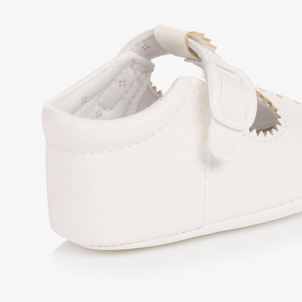 Mayoral Newborn-حذاء ما قبل المشي بشريط لاصق لون أبيض للرضع | Childrensalon